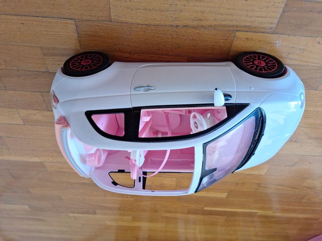 Coche de Barbie Rosa y Blanco
