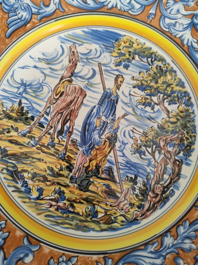 2 Platos Decorativos El Quijote