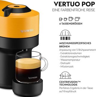 Cafetera Nespresso Vertuo Amarilla