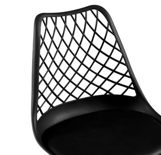 Set 4 sedie design nordiche moderne nere