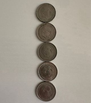 Monedas antiguas de España de 1 peseta