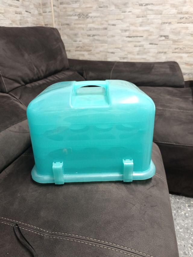 Porta tartas XXL azul y pasteles