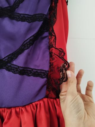 Disfraz rojo y morado talla única