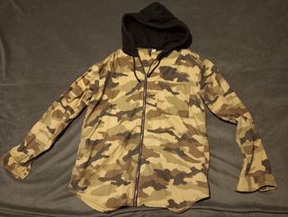 Chaqueta militar H&M cremallera capucha talla M