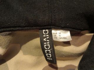 Chaqueta militar H&M cremallera capucha talla M
