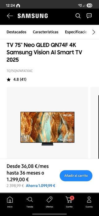 Samsung Neo QLED 75 TV 4K