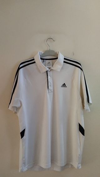 Polo Adidas Tenis Blanco Talla M