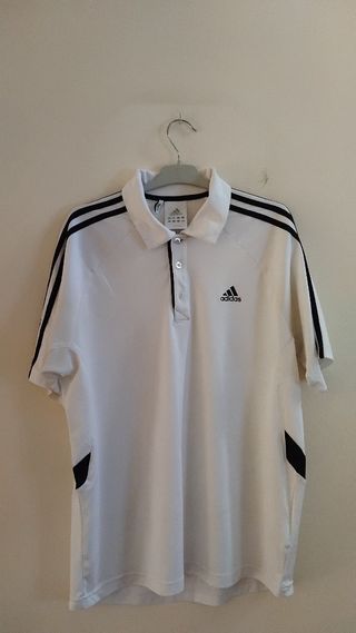 Polo Adidas Tenis Blanco Talla M