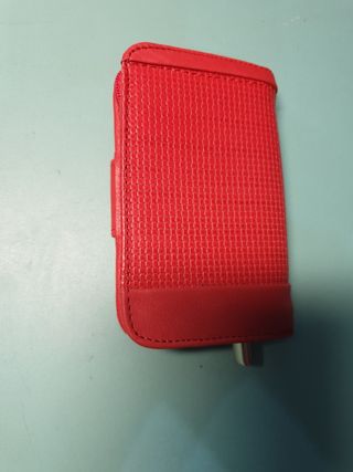 Portallaves monedero rojo piel 