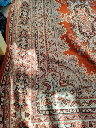 Alfombra Vintage Beige y Naranja