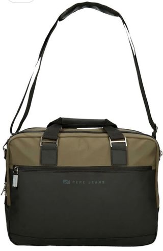 Maletín Pepe Jeans Jarvis Negro Verde Oliva