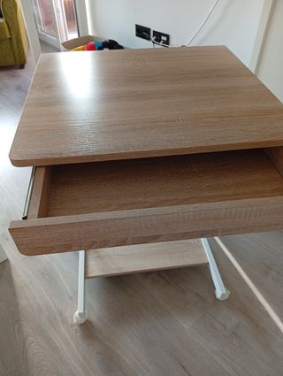 Mesa escritorio con cajón y ruedas no envío