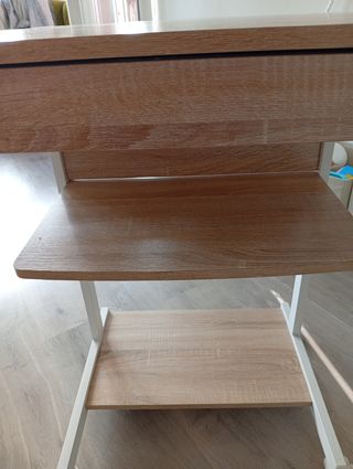 Mesa escritorio con cajón y ruedas no envío