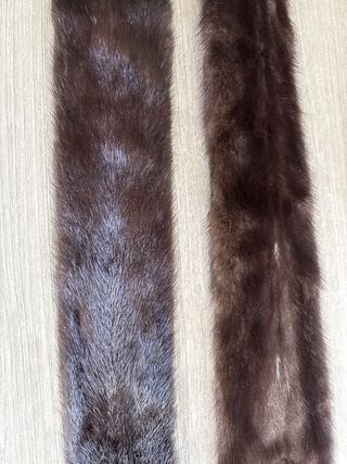 2 bufandas vintage marrones