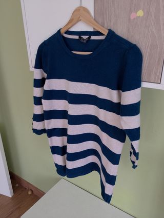 Jersey Esmara rayas azul y beige Talla S