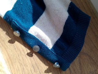 Jersey Esmara rayas azul y beige Talla S