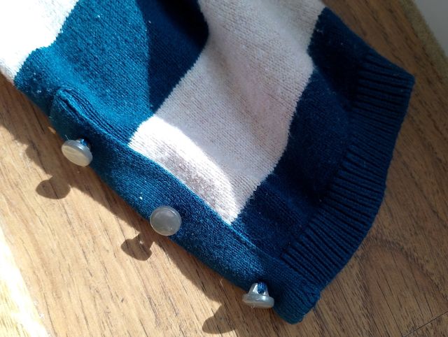 Jersey Esmara rayas azul y beige Talla S