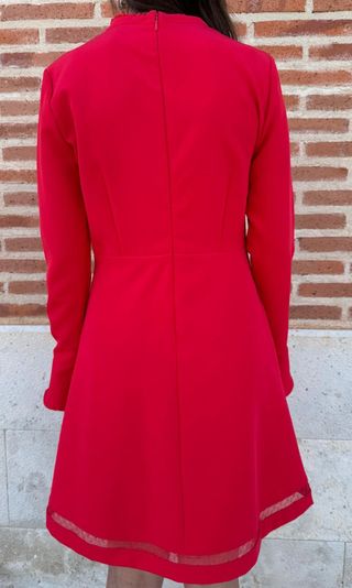 Vestido rojo manga larga