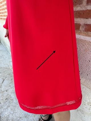 Vestido rojo manga larga