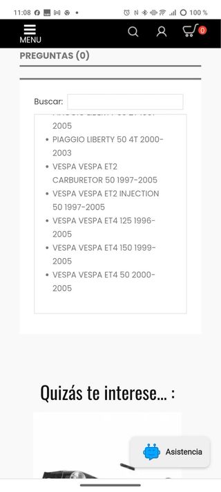 Maneta Freno Piaggio Derecha