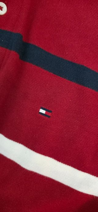 Polo Tommy Hilfiger Rayas Rojo Talla M