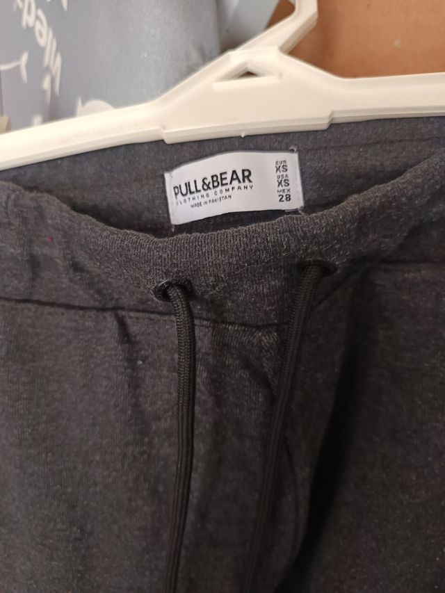 Pantalón chándal gris hombre Pull&Bear pitillo XS