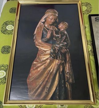 Virgen con Niño, imagen religiosa antigua cuadro