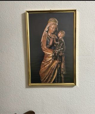 Virgen con Niño, imagen religiosa antigua cuadro
