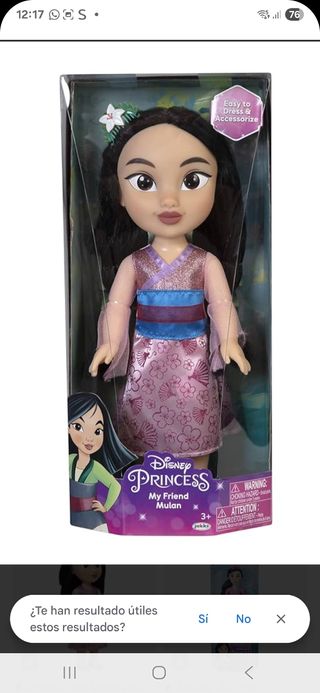 Muñeca Disney Princess Mulan 35 cm