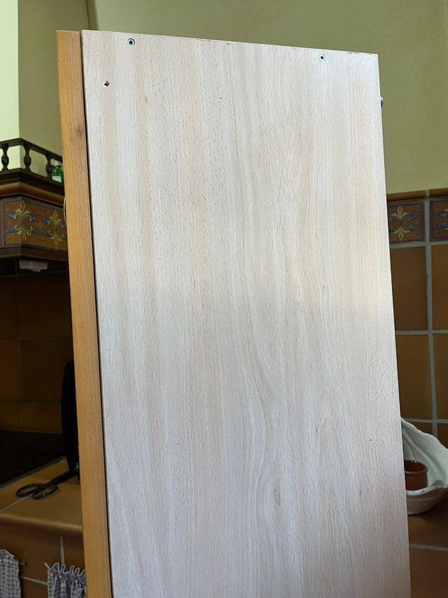 Mueble de cocina de madera,lateral inox