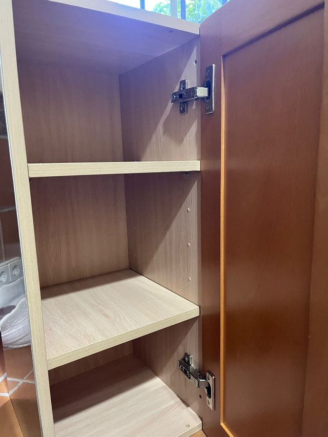 Mueble de cocina de madera,lateral inox