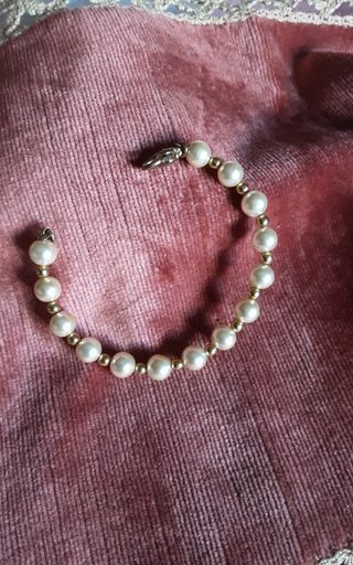 Bracciale perle dorate