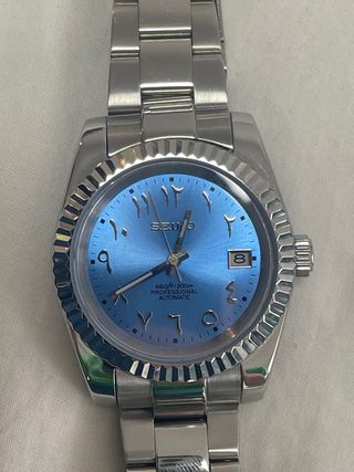Reloj Seiko Azul y Plateado