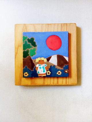 Quadro in ceramica artigianale Sun Girl