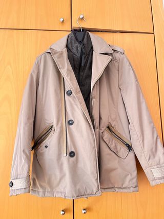 Chaqueta parka hombre invierno beige