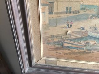 Lienzo antiguo: Puerto de Torrevieja