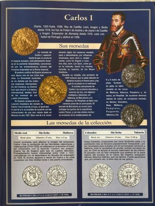 Moneda Carlos I Reproducción Baño Plata Pura