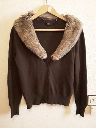 Chaqueta JOY con cuello de pelo