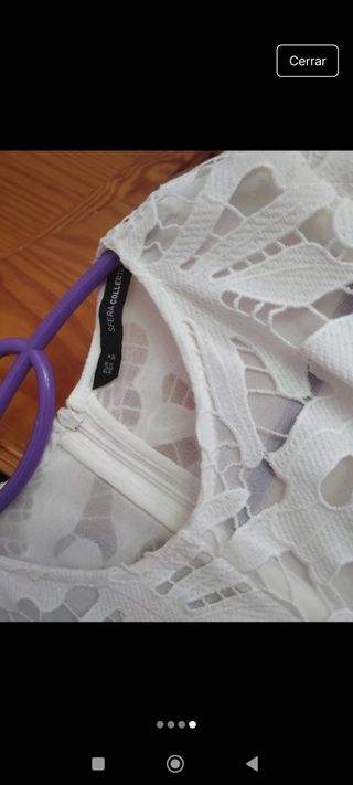 Vestido blanco encaje Sfera