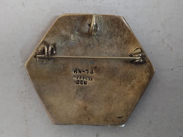 Broche Plata 925 y Conchas de Abulón (Mexico)