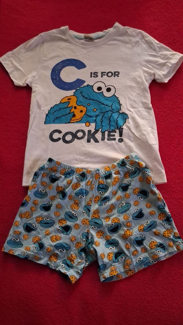 2 Conjuntos Barrio Sésamo Cookie Monster T/122-128