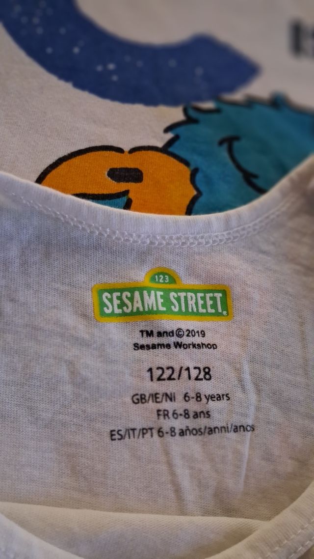 2 Conjuntos Barrio Sésamo Cookie Monster T/122-128