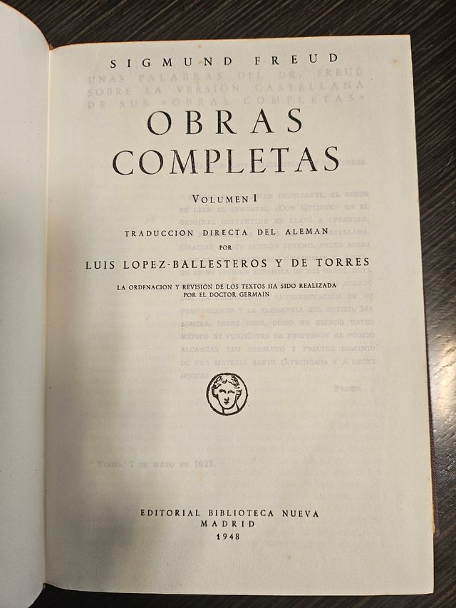 Sigmund Freud.  Obras completas.  Vol. I, II,III