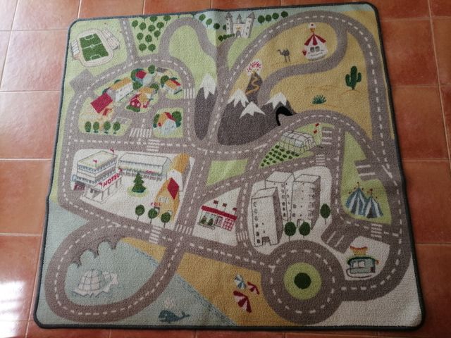 Alfombra infantil ciudad multicolor