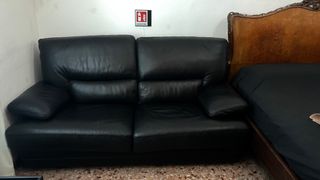 Divano in Pelle Nera