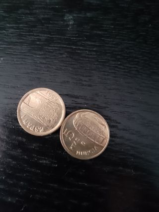2 Monedas España 1999 y 5 Pesetas Murcia