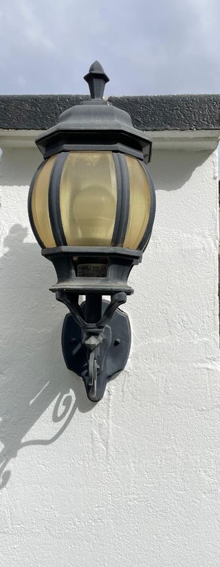 4 Farolas de exterior metal y cristal negro