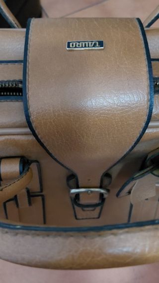 Neceser Bolso Piel Vintage Taurus Marrón
