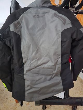 Chaqueta Moto LS2 Impermeable Gris y Negra nueva