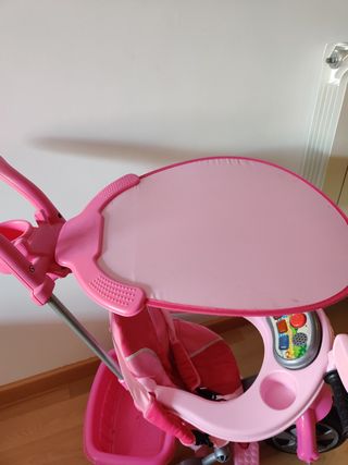 Triciclo paseo rosa con capota